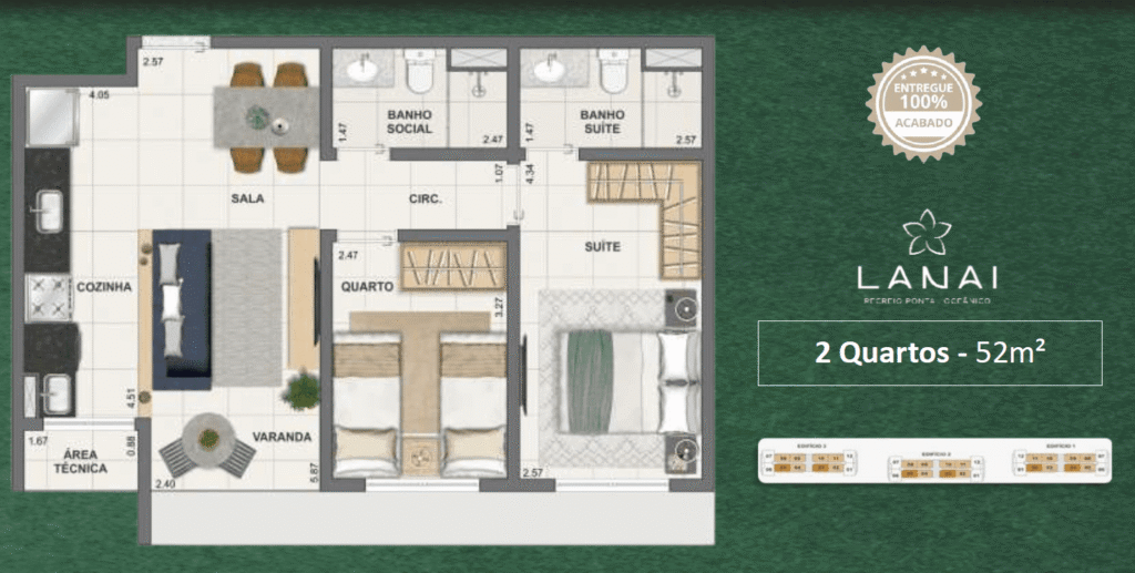 Lanai Pontal Oceanico — planta 3
