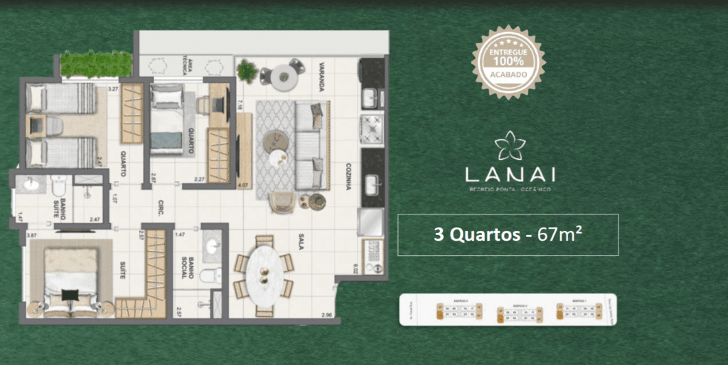 Lanai Pontal Oceanico — planta 6