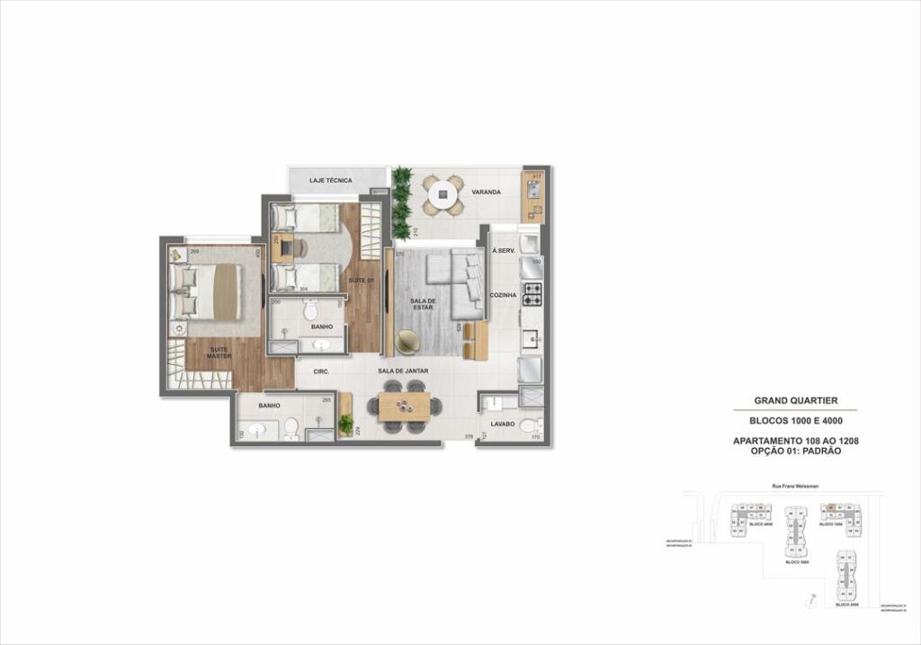 Grand Quartier Residence Rio 2 — planta 2