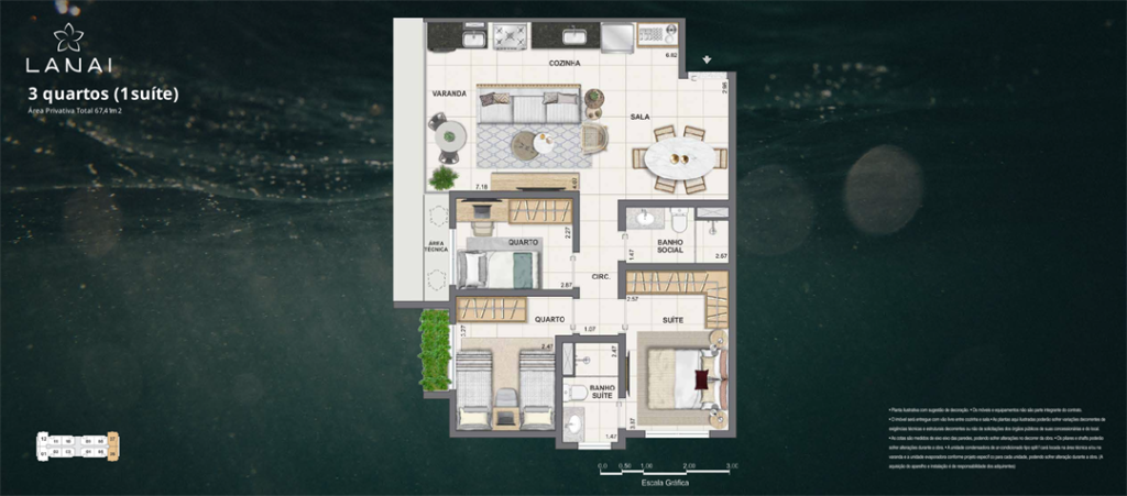 Lanai Pontal Oceanico — planta 8