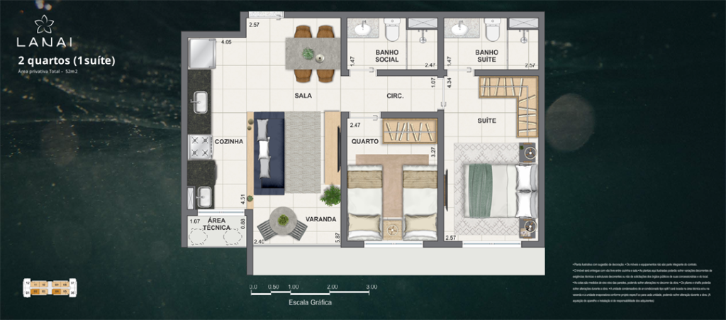 Lanai Pontal Oceanico — planta 9