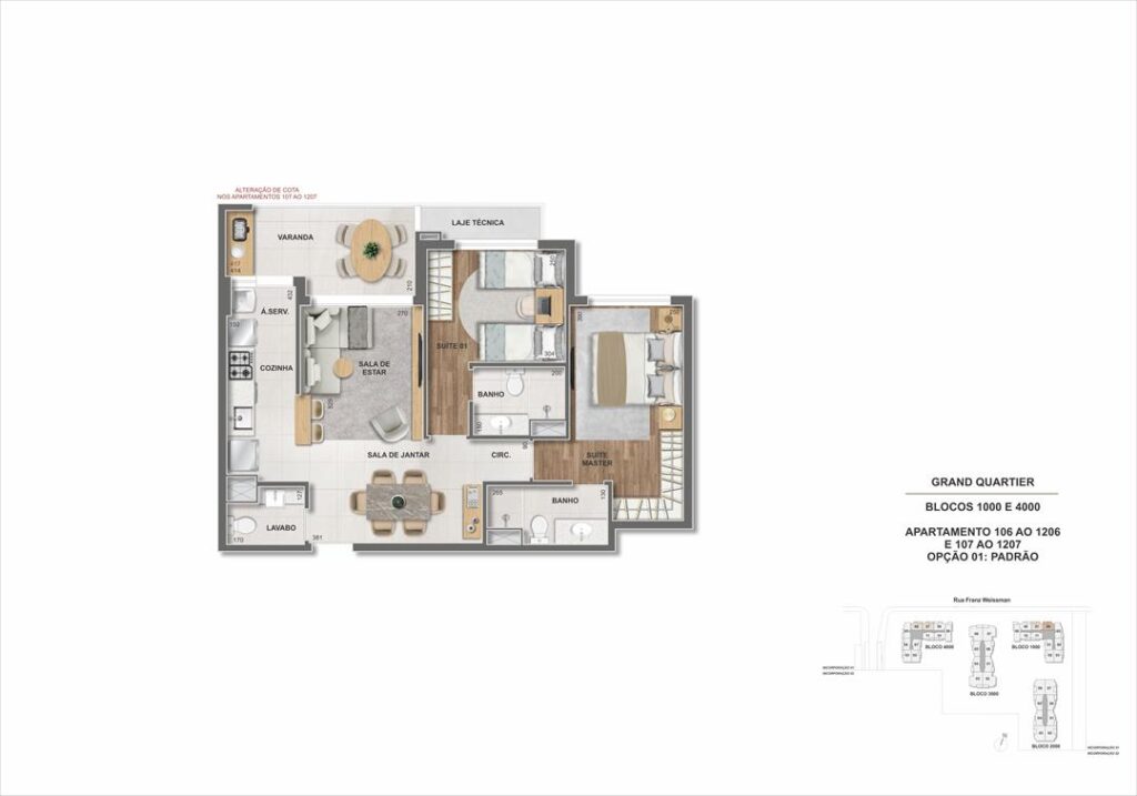 Grand Quartier Residence Rio 2 — planta 4