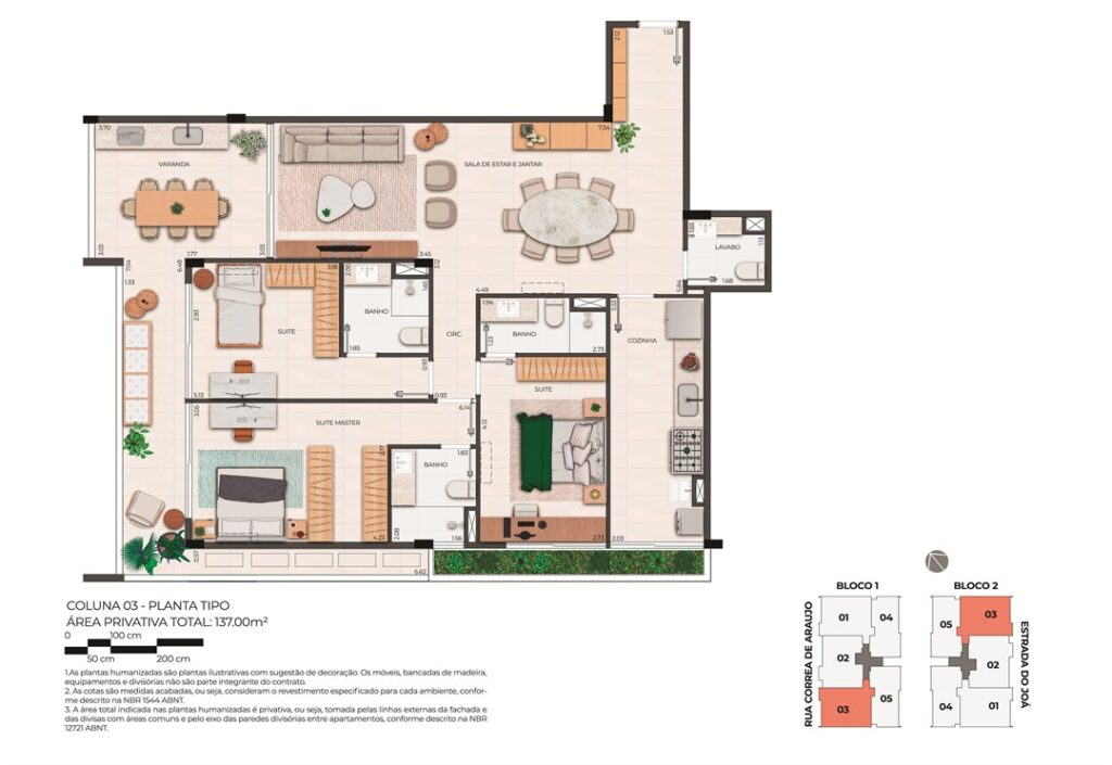 B Unique Barrinha Residence — planta 1