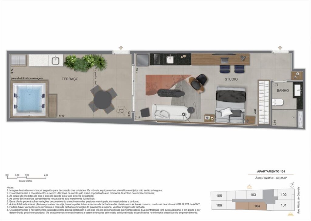 Nook Copacabana — planta 3