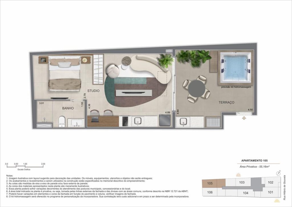 Nook Copacabana — planta 2