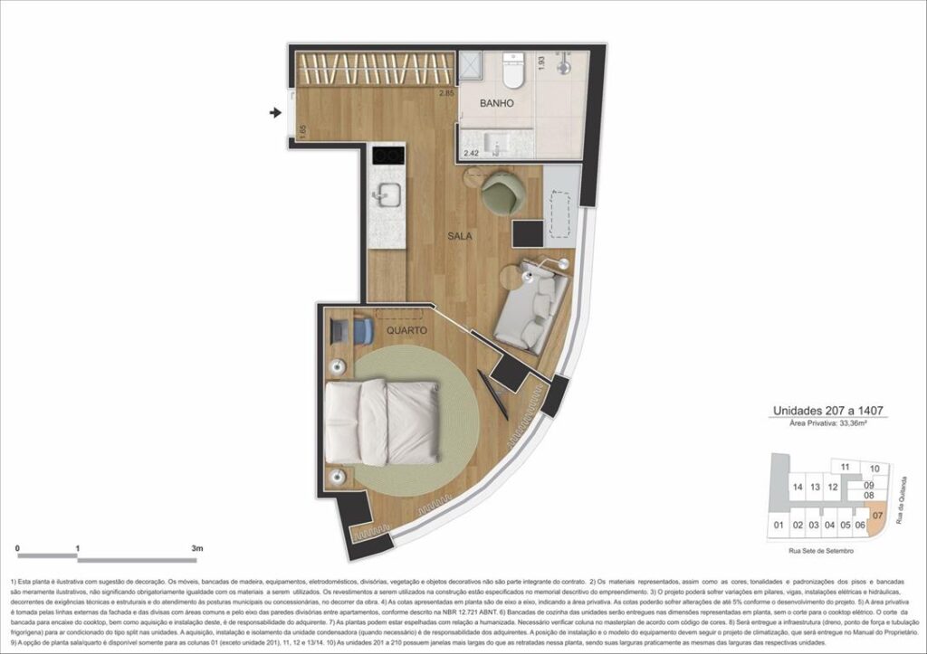 Sete Full Week Studios — planta 2