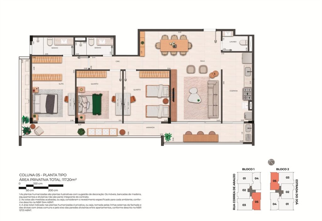 B Unique Barrinha Residence — planta 3