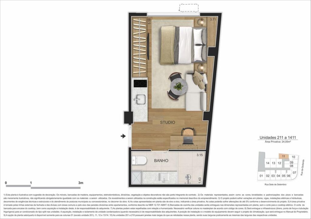 Sete Full Week Studios — planta 8